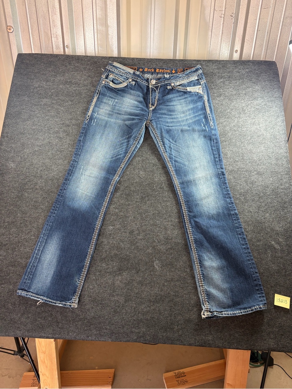 Rock Revival Women’s Blue Jeans Roza Size 32 Easy Boot